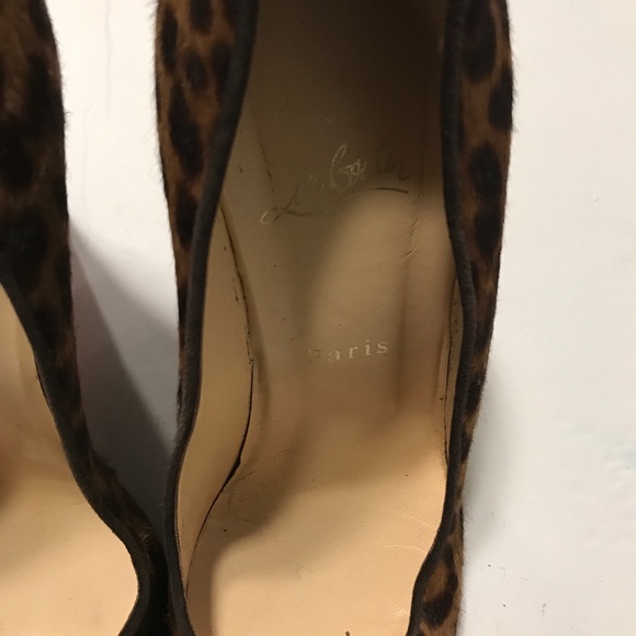 Christian Louboutin Leopard Print Ron Ron Wedges - Picture 4 of 6